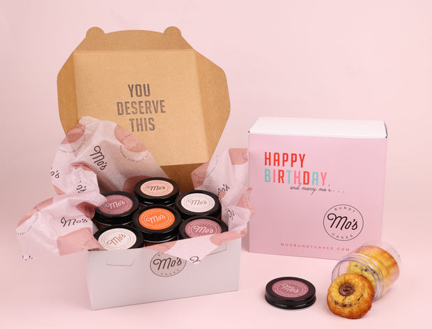Happy Birthday Mini Bundt Cake Jars
